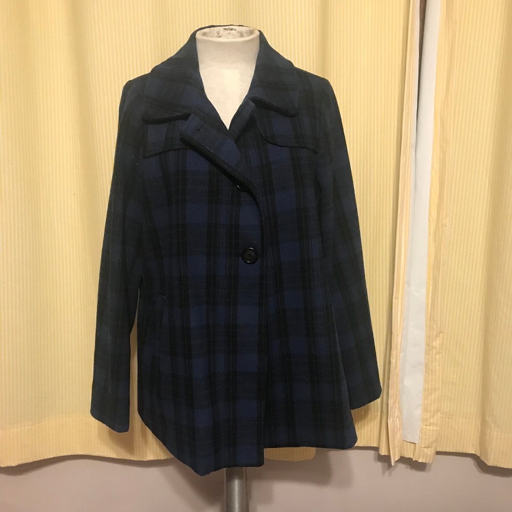 Old Navy Maternity M Pea Coat Navy Blue and Black